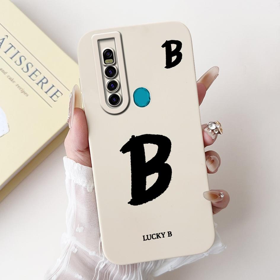 For Tecno Camon 15 Pro Case CD8 Luxury A Z Initial Letters Soft Silicone Bumper For Tecno Camon 15 Premier Camon15 Air CD6 Shell