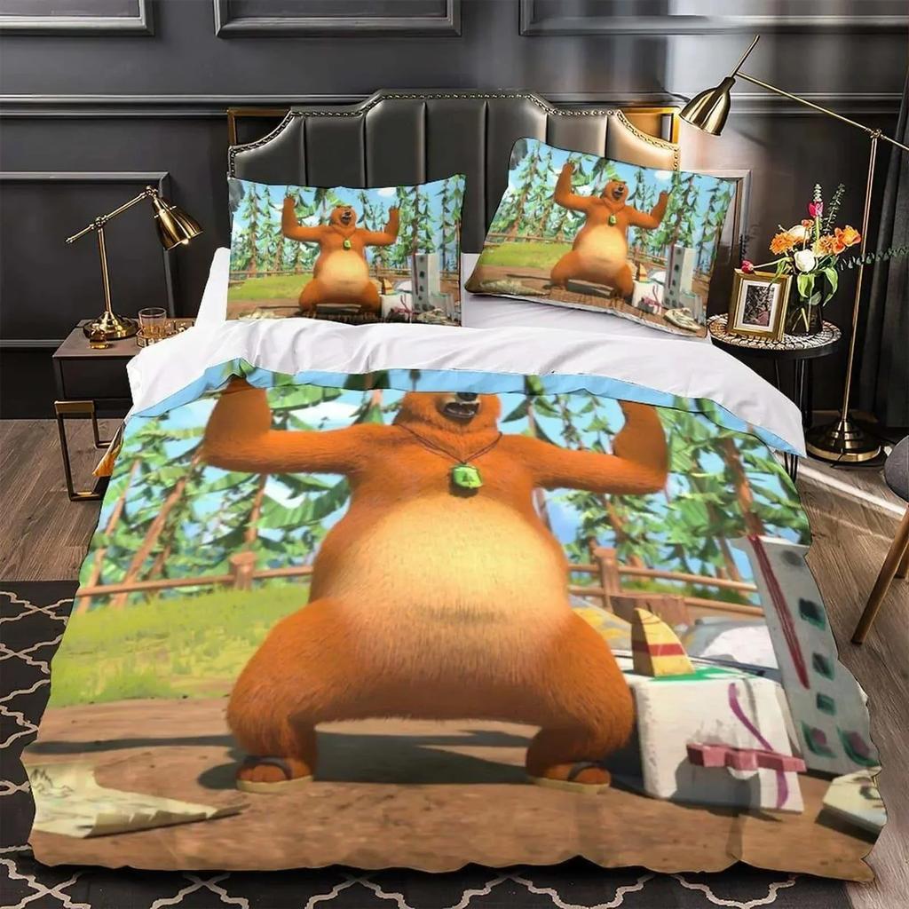 3D Printed Grizzy and the lemmings Bedding Set Single Twin Full Queen King Size Bed Set Adult Kid Bedroom Duvet cover Sets