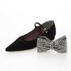 Evol Women's IX5467 Black Combination Pointed Pumps with Removable Ribbon and 2cm Heel, Size 22.0cm