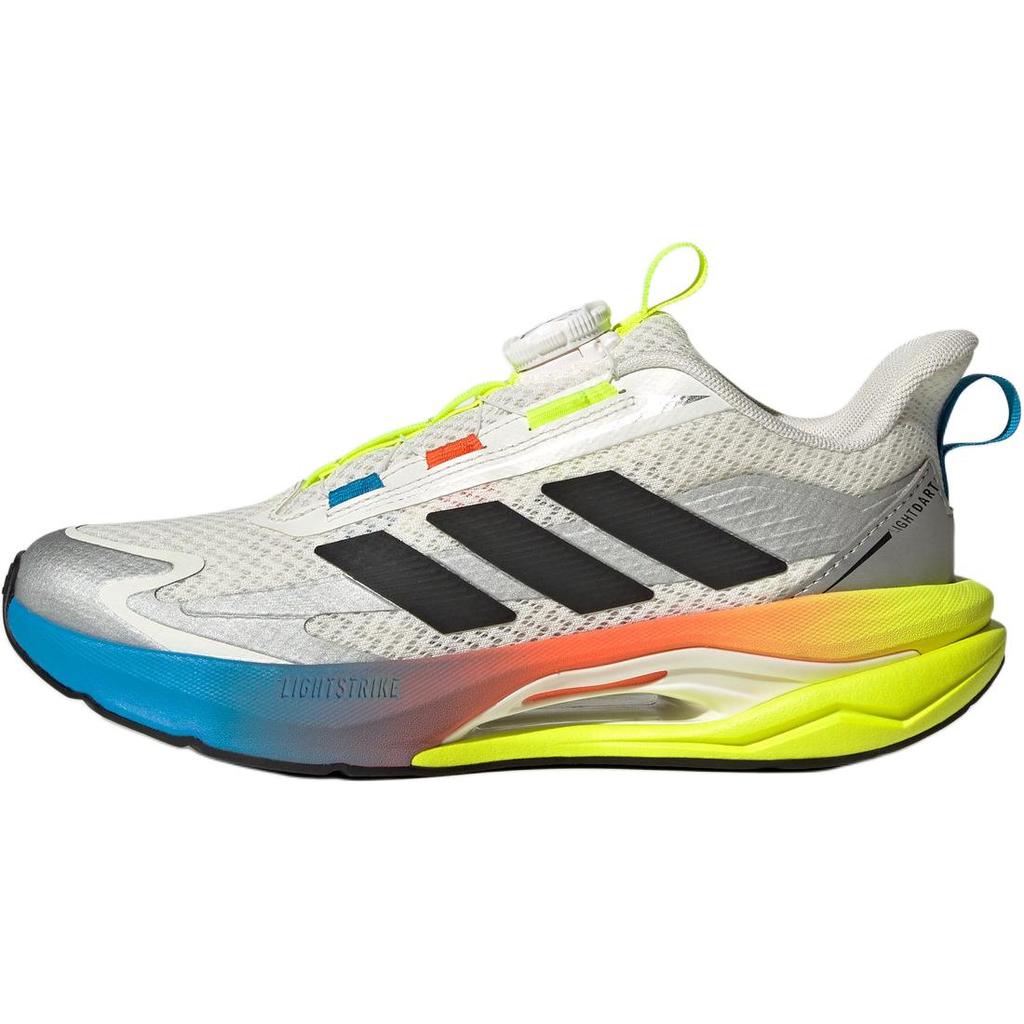 Adidas Lightdart Comfortable Versatile Trendy Durable Rebound Non-Slip Low-Top Running Shoes Kids Running Shoes White KJ3965