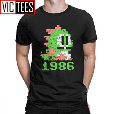 Bubble Bobble 1986 T-Shirt Herren 100 Prozent Baumwoll-T-Shirt Japanisches Videospiel Niedlich Kawaii Gamer Oversized
