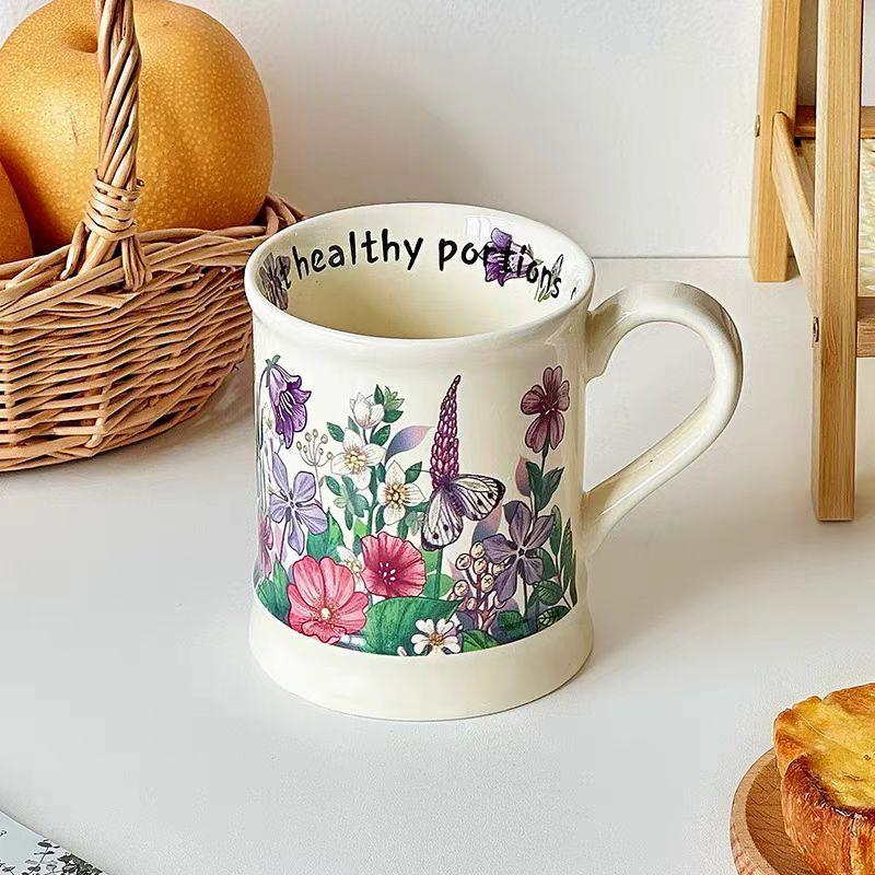 French Retro Souvenir Girls Ceramic Water Cup Niche Design Gift High Value Coffee Cup