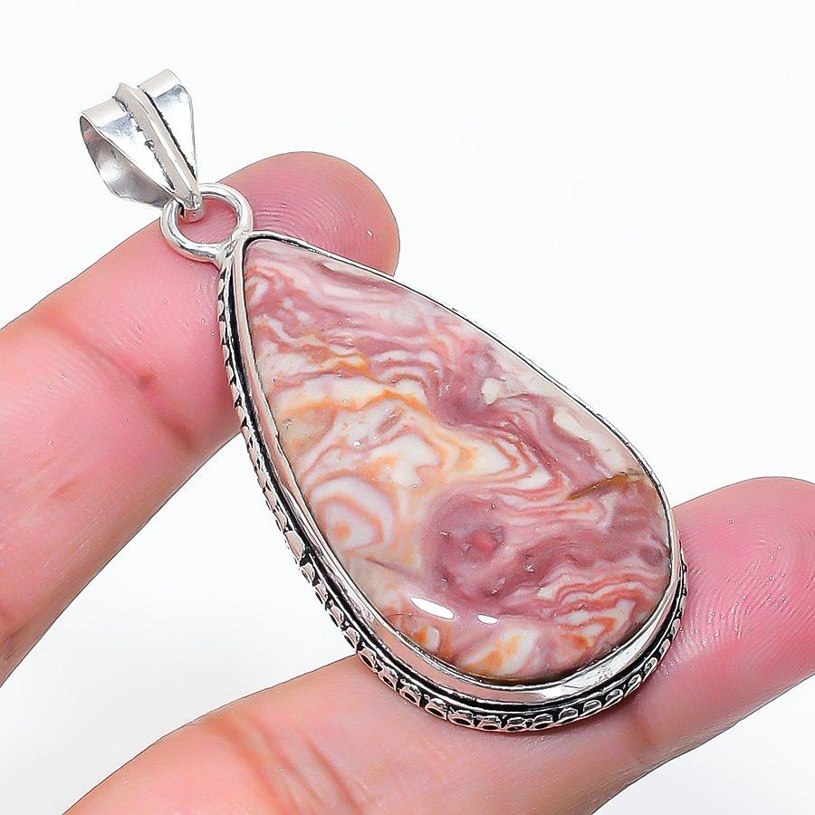 Natural Dolomite Gemstone Handmade 925 Sterling Silver Pendant 2.25  AP-15352