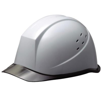 Helmet for Work PC Clear Visor with Ventilation Holes SC11PCLV RA KP [Midori Anzen] Anti-slip White/Smoke