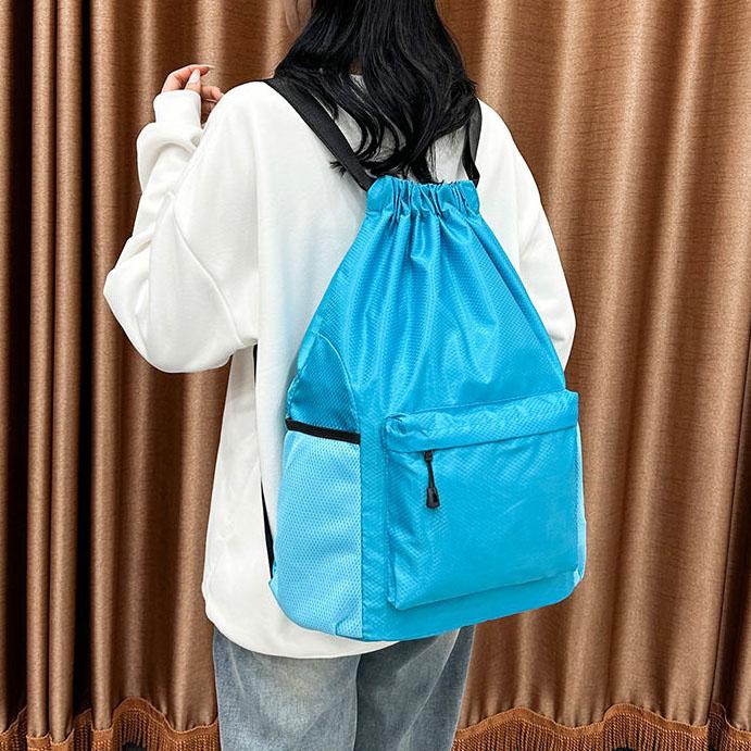 WTEMPO Outdoor Sports Bags Mommy Bags Large Capacity Lightweight Travel Backpack Couple Solid Color Versatile Zipper Backpacks