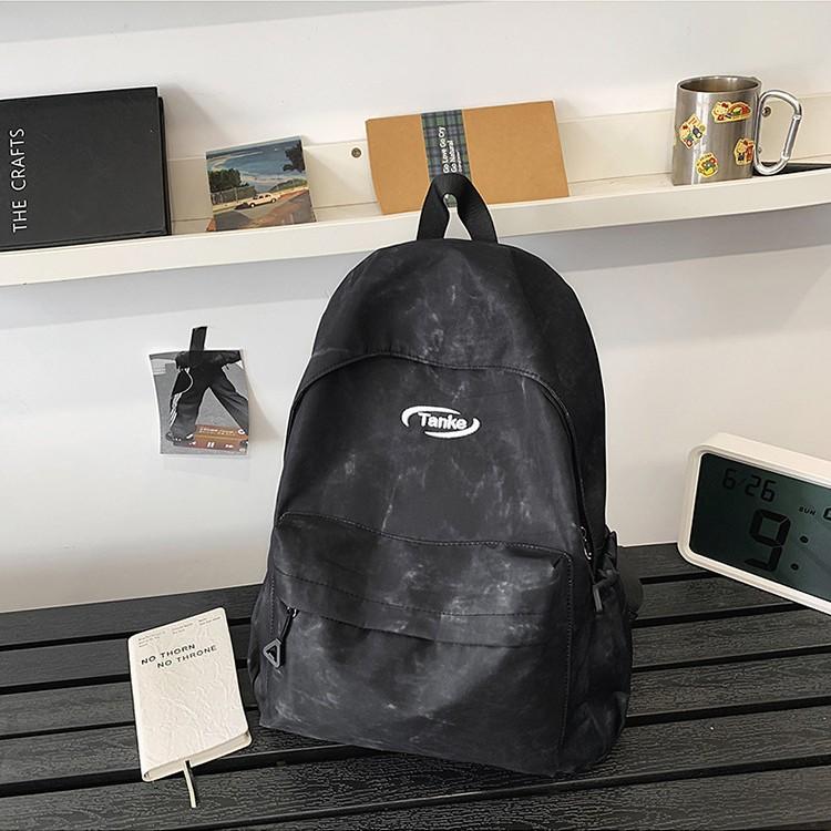 Schoolbag schoolbag college student simple Korean version tie-dye high school backpack large capacity junior high school Japanese ins versatile