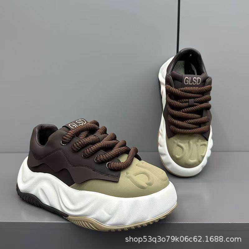 

Модные новые мужские кроссовки на толстой подошве, модная и универсальная молодежная повседневная обувь для улицы, мягкая подошва, прочные спортивные кроссовки для бега 44