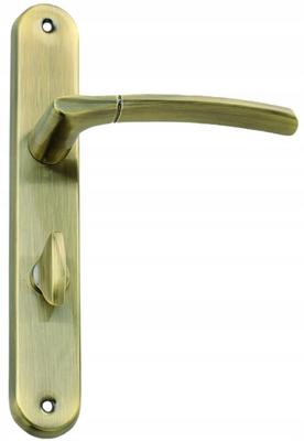 Interior Door Handle, Long Plate, Right, Antique Brass