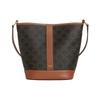 Triomphe Classic Monogram Bucket Bag Women Shoulder Bag Brown 191442CAS-04LU