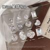 Sparkling Zircon Nail Jewelry New Size Transparent White Fire Color Rock Sugar Pigeon Egg Tip Bottom Star