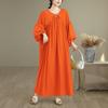 Long Sleeve Plus Size Chiffon Vintage New In Dresses for Women Casual Loose Spring Summer Autumn Dress