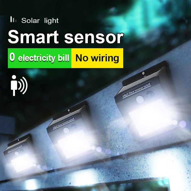 

Солнечный уличный светильник, уличный садовый светильник, светодиодная солнечная лампа, водонепроницаемая лампа IP65, датчик движения, встроенная батарея, солнечные светильники