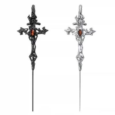 Bijoux d'Oreille Charmants Gothiques Crochet d'Oreille Lune Délicat Piercing Crochets d'Oreille Corbeau Croix pour Femmes Accessoires de Bijoux de Mariage