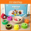 Montessori Sorting Wooden Cups Baby Brain Training Toy With Fruit Matching Color