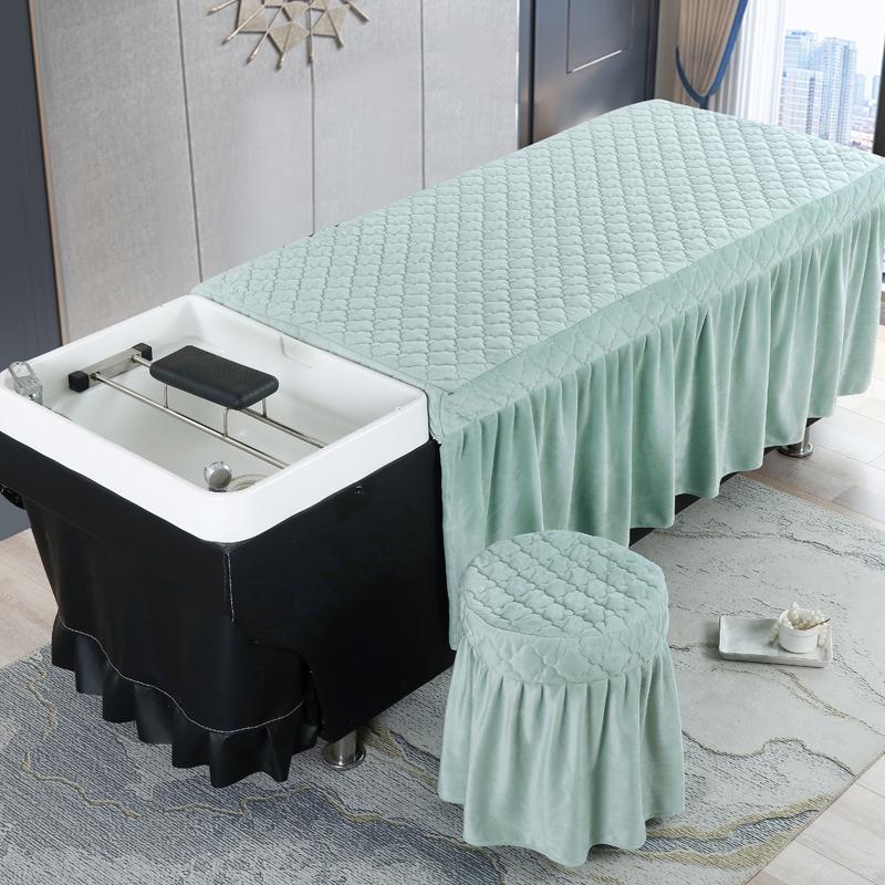 Beauty Salon Bed Skirt Hair-washing Bed Cover Massage Table Bed Cover Sheet Bedskirt SPA Treatment Table Cover