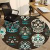 1pc Sugar Skulls Chair Carpet for Office  Machine Washable Rug for Office,  Good Gift for Family or Friends yy251225220