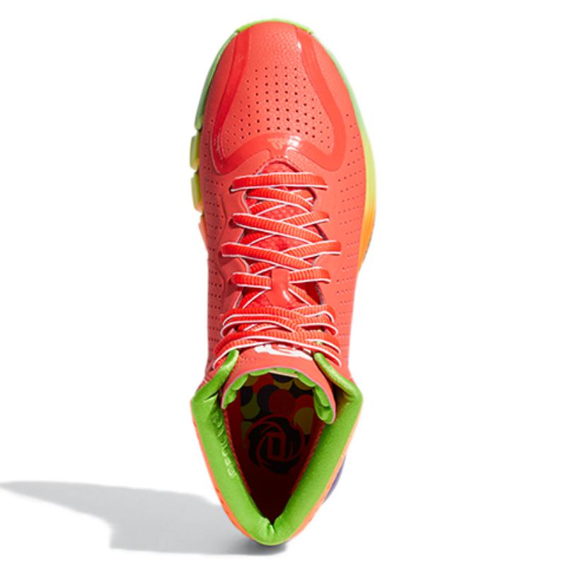 Adidas D Rose 4 Restomod Solar Red Rainbow Sneakers FX5014