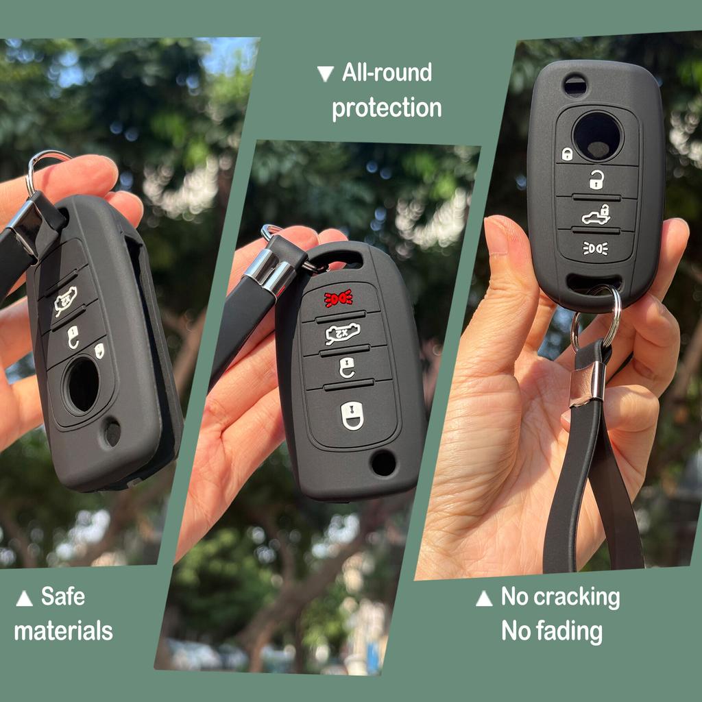 Silicone Car Key Case for Fiat Argo Cronos Toro Pulse 2024 2025 Keychain Cover Key Shell Organizer For Fiat Cronos 500x
