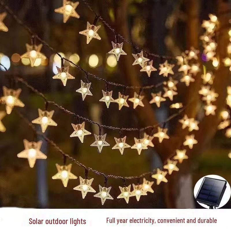 Waterproof Solar Fairy String Lights for Outdoor Garden, Courtyard, Home & Balcony Decoration