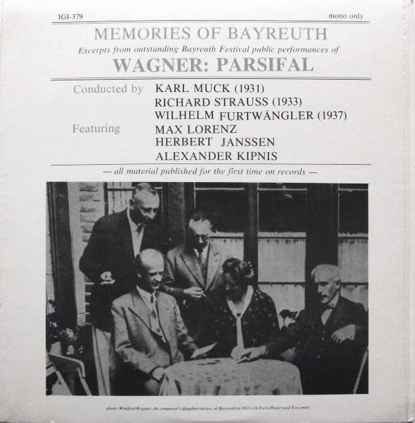 

LP Record RICHARD WAGNER CONDUCTED BY KARL Memories Of Bayreuth Excerpts From IGI379 I Grandi Interp 1980 US Classical Used