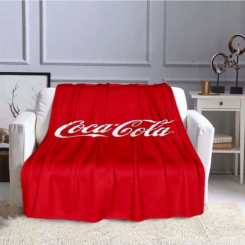 3D New Fashionable Printed C-Coca C-ColaS Flannel Sofa Bed Blanket Office Airplane Travel Picnic Warm Bed Cover Quilt Sleep Gift