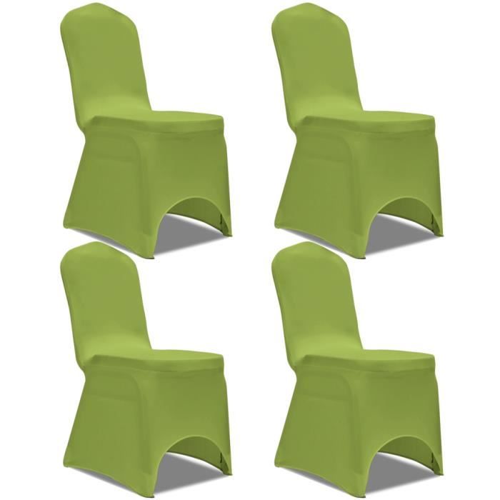 VidaXL Housse de chaise extensible 4 pcs vert