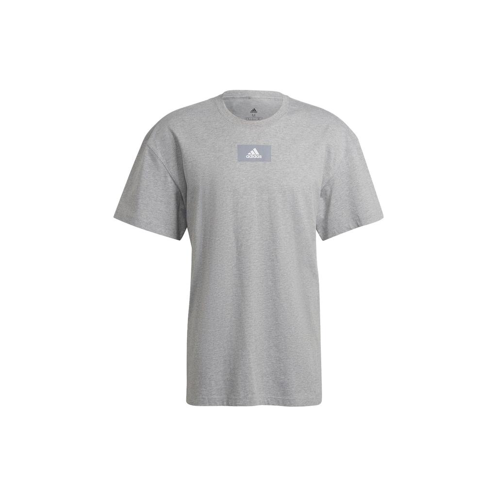 Adidas Drop Shoulder Sleeve T Shirt Men's Gray HE4365