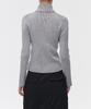 MUSINSA STANDARD WOMAN Ribbed Slim Knit Zip-Up [Two-Tone Gray]