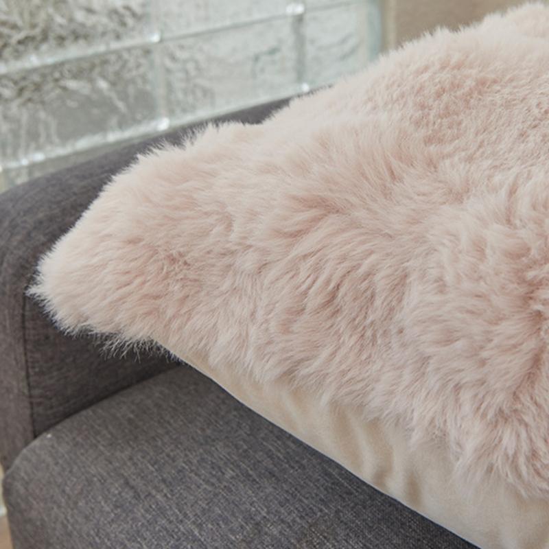 Soft to Touch Faux Rabbits Furs Cushions Case, Bubble Velvets Throw Pillow Cover for Lounges
