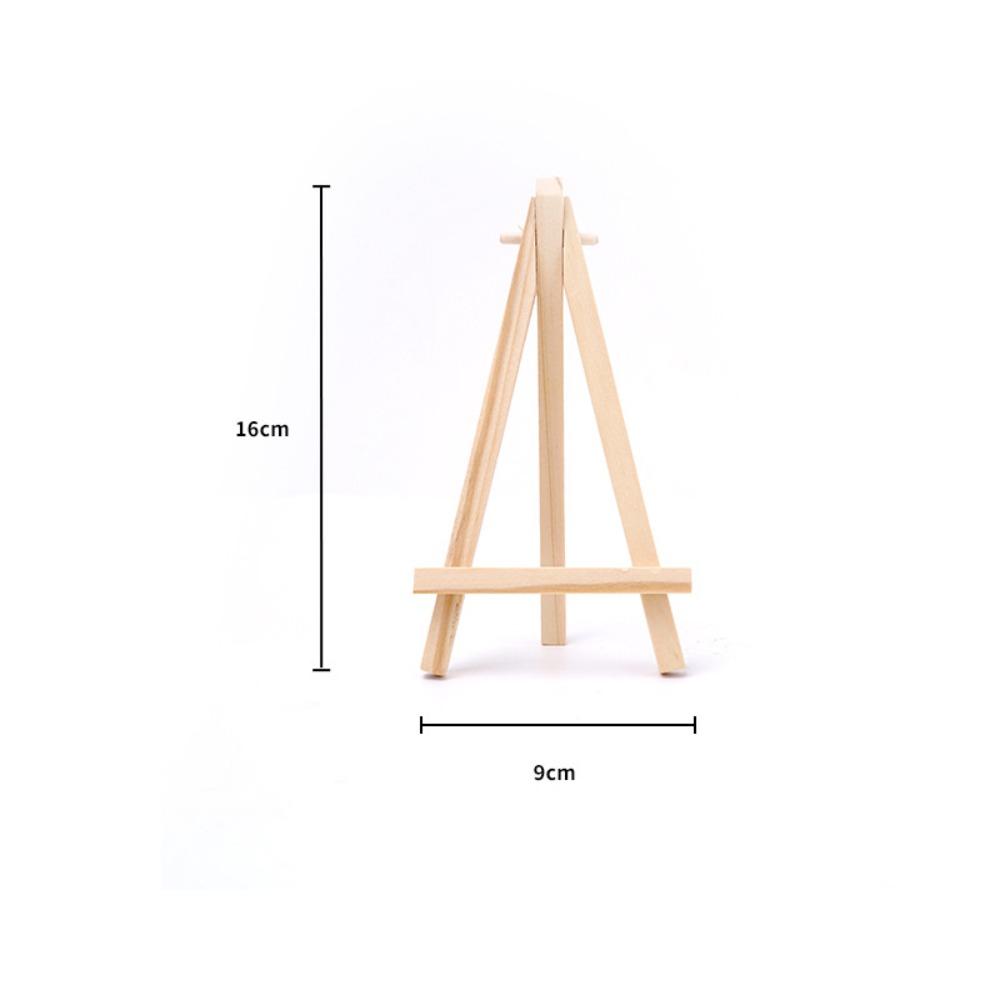 Wood Material Tabletop Easel Small Size Foldable Design Painting Display Holder Triangle Shape DIY Craft Wood Drawing Easel