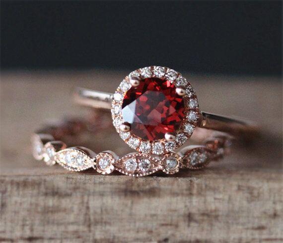 2 Pieces  Plate Wedding Rings Set  Oval Shape Zircon Jewelry Engagement Ring Wedding Rings
