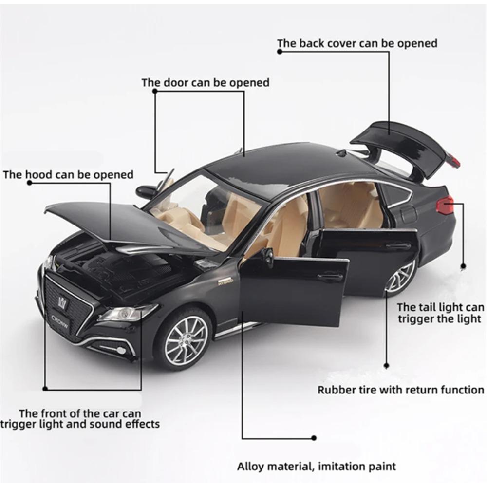 1/32 Toyota CROWN Alloy Car Model Diecasts & Toy Vehicles Metal Toy Car Model Simulation Sound Light Collection Gift