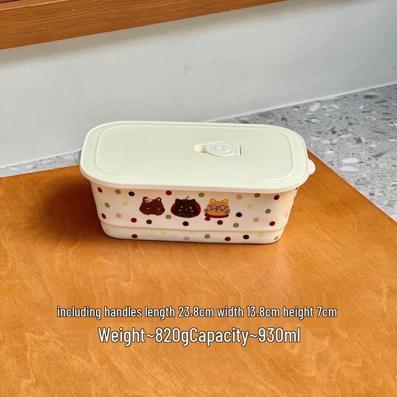 Handun Pipi Meow Ceramic Divided Lunch Box