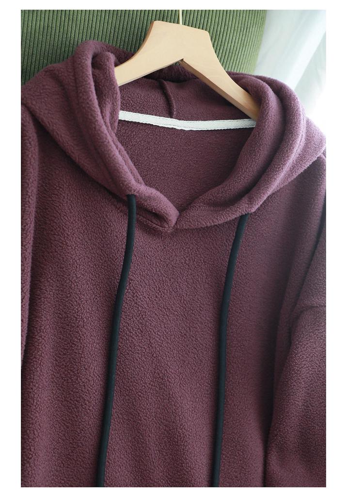 Women's Double-Sided Fleece Hoodie - New Spring Style, Casual Loose Fit, Slimming, Thickened, and Warm.