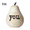 Mother Day Gifts Love/You/Mom Pear Sculpture, Decorative Resin Figurine, Vintage Style Love You Mom Figurine Birthday Ornament for Home Table