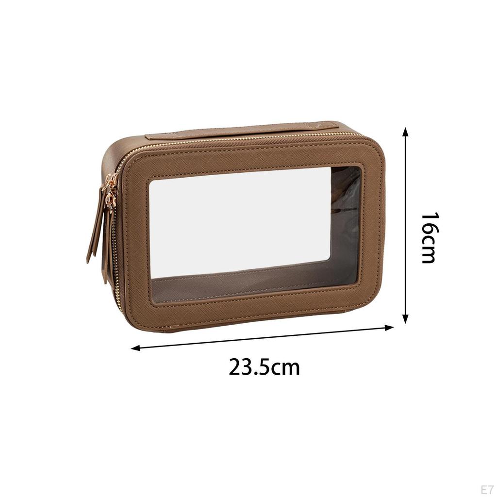 Clear Makeup Bag for Women with Large Capacity and Zipper