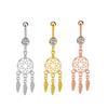 Stainless Steel Belly Ring Flower  Navel Belly Button Rings Butterfly Navel Ring Navel Piercings Body Jewelry