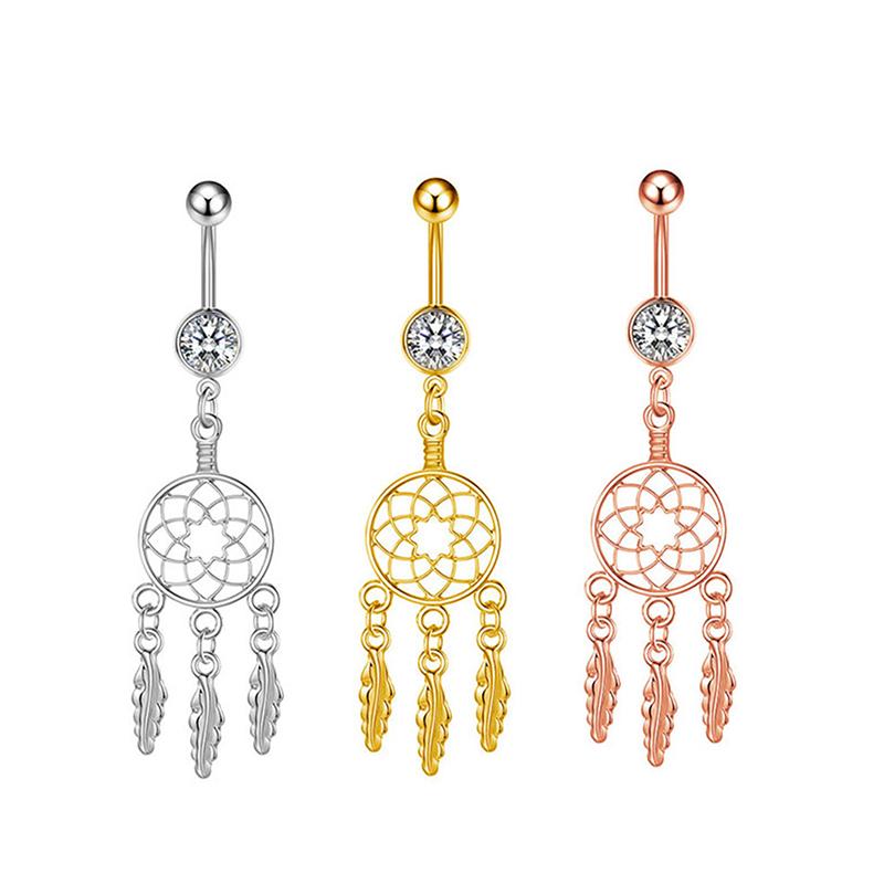 Stainless Steel Belly Ring Flower Navel Belly Button Rings Butterfly Navel Ring Navel Piercings Body Jewelry