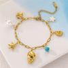 Bohemian Beach Shell Pendant Necklace And Bracelet Set For Women