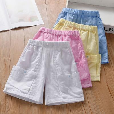 Girls' Shorts Summer Children's Work Pants Baby's Loose and Versatile Short Five Quarter Pants