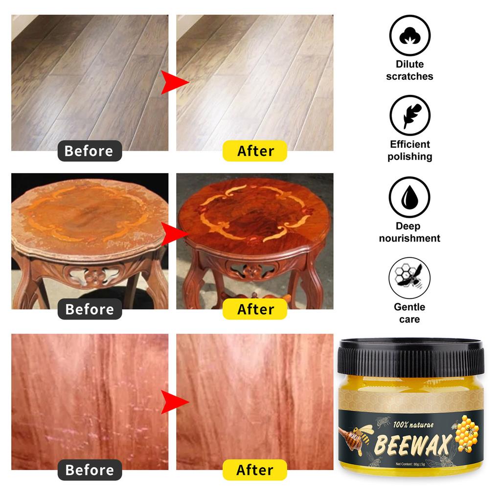 Dosenförmiger Holzmöbelreiniger Polierwachs Heim Möbelpflege Wasserdicht Polieren Bienenwachs Für Boden, Tisch, Stuhl, Schrank