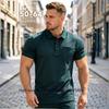 New Summer Men's Cotton Polo Shirts Loose Plus Size Pocket Breathable Absorb Sweat Casual Business Polo Shirt