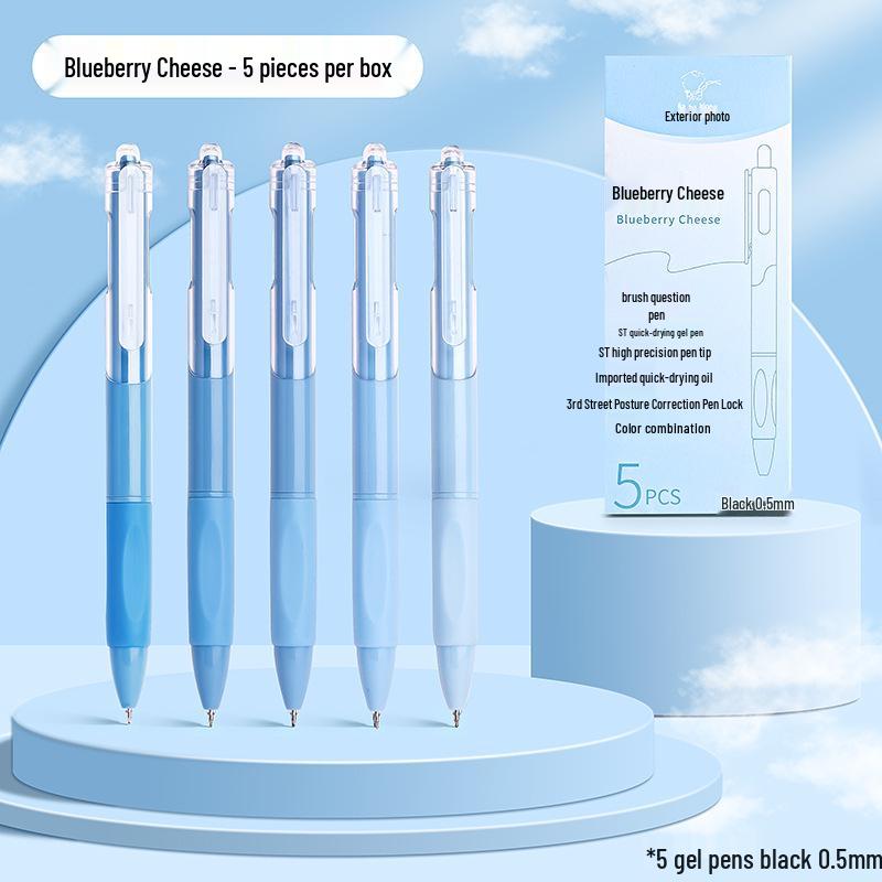 High-Quality Quick-Dry Student Push-Button Pen for Note-Taking & Signing