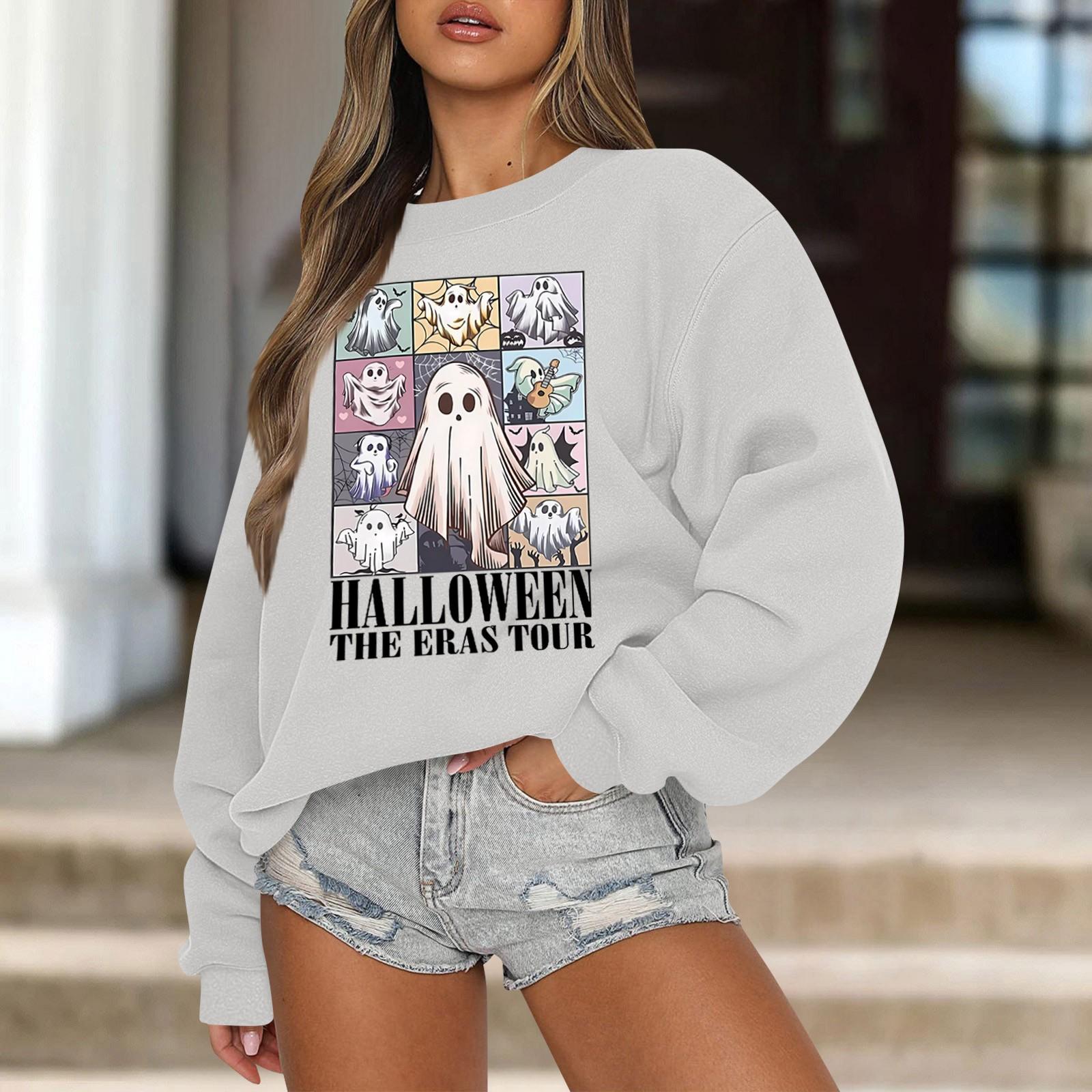 Женская повседневная мода ретро цветочный принт длинный рукав трикотажный спортивный — фото 3