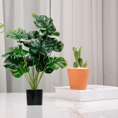 Artificial Monstera Plant Faux Monstera Leaves Bunch Fake Tropical Plants Indoor Decor Greenery for Home Office Living Room
