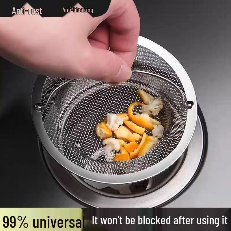 Stainless Steel Universal Sink Strainer: Aquarium Filter, Vegetable Washer, and Drain Basket.