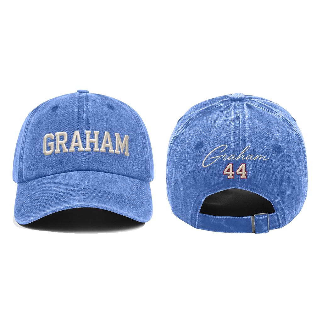 Washed Cotton Baseball Cap Vintage Soft Top Adjustable Strapback Hat Embroidered Lettering Distressed Look Classic Design