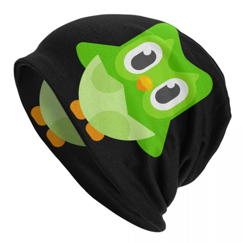 Duolingos Skullies Beanies Caps Unisex Women Unisex Streetwear Winter Warm Knit Hat Adult Bonnet Hats