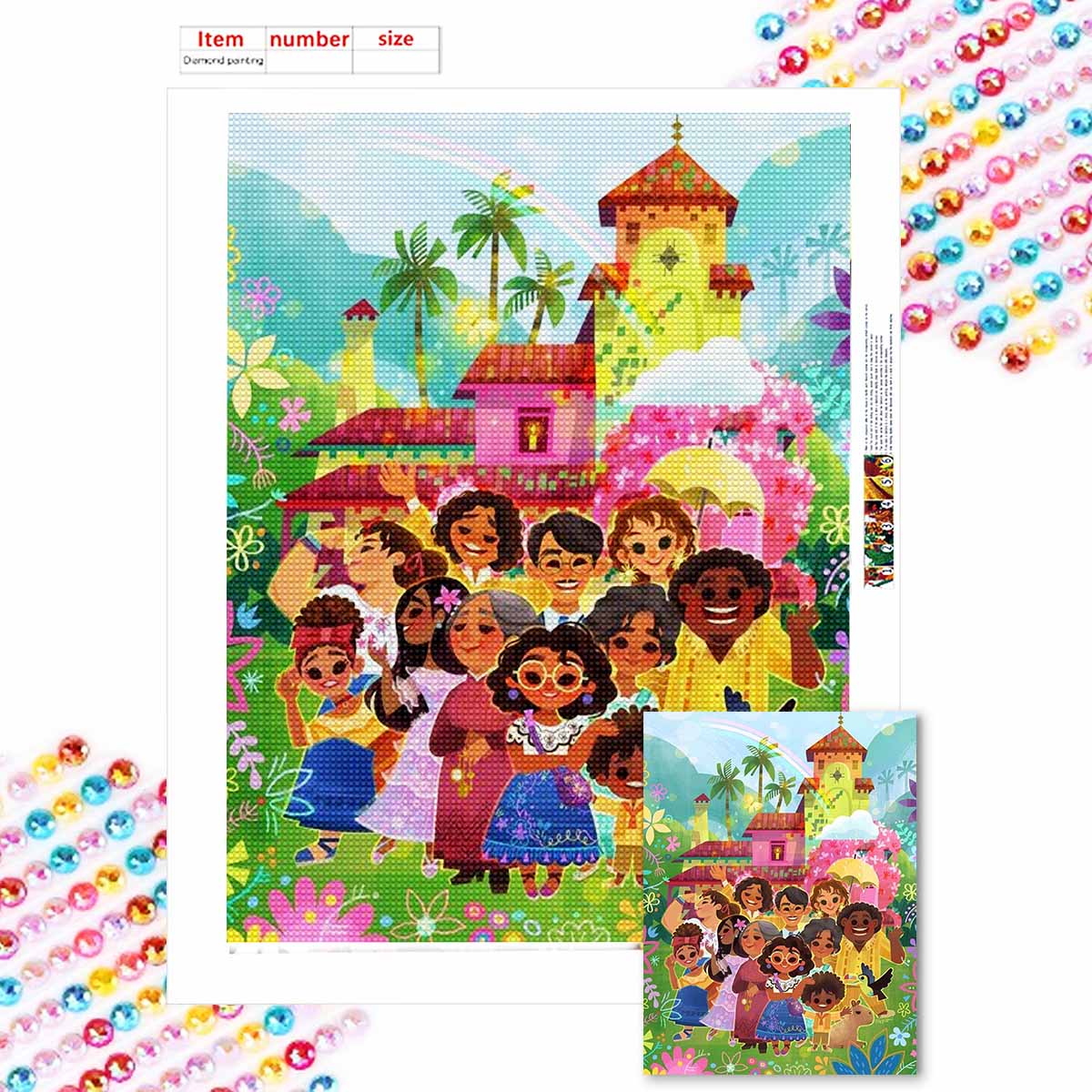 

5D Diy Diamond Painting A Group of Lovely Children Full Drill Rhinestones Mosaic Embroidery Handmade Products Home Decor Gift Round 20x30cm