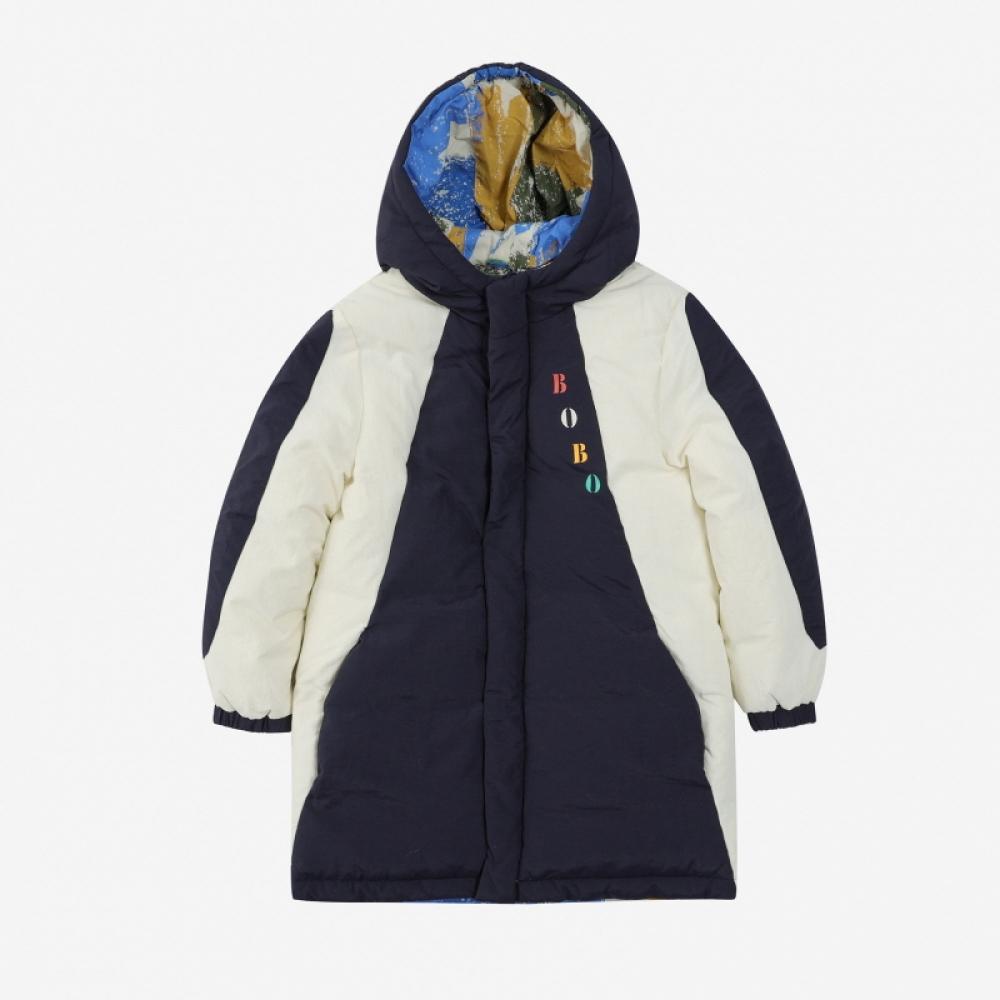 Boboshoz 222ac130 430 Logo Color Block Reversible Padded Kids Jacket